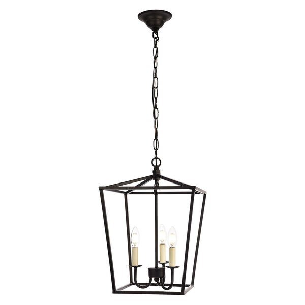 Maddox 3-Light Pendant, Living District, Mfr#: LD6008D12BK